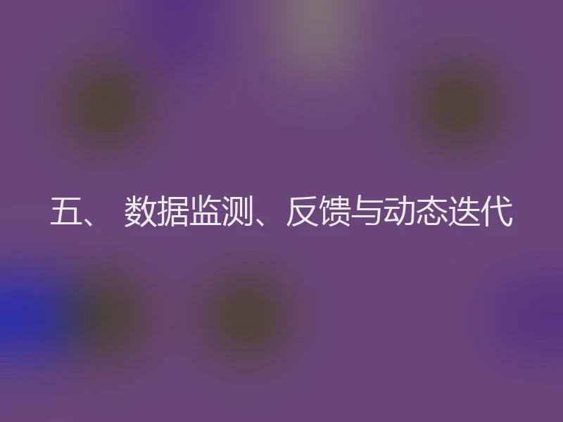 五、 数据监测、反馈与动态迭代