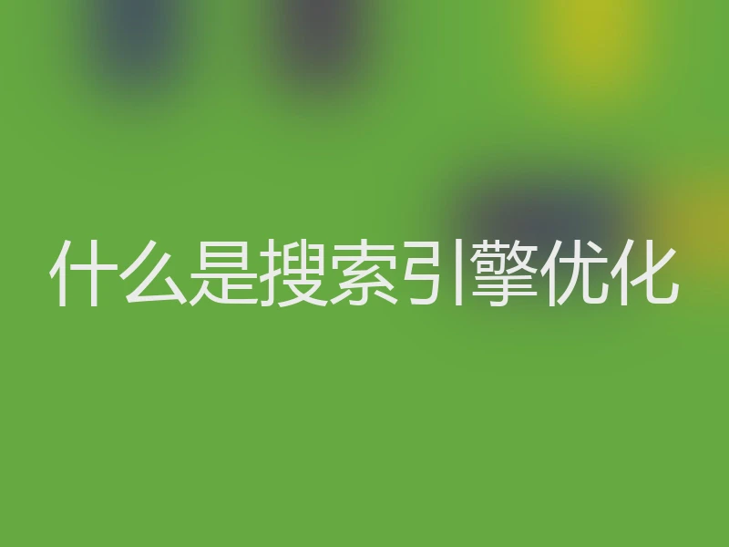 什么是搜索引擎优化