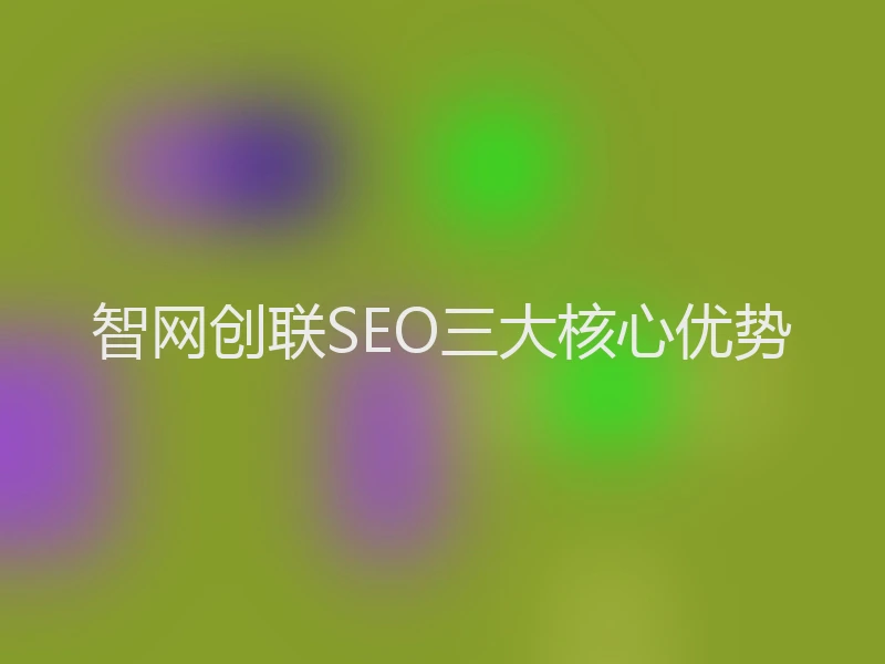 智网创联SEO三大核心优势