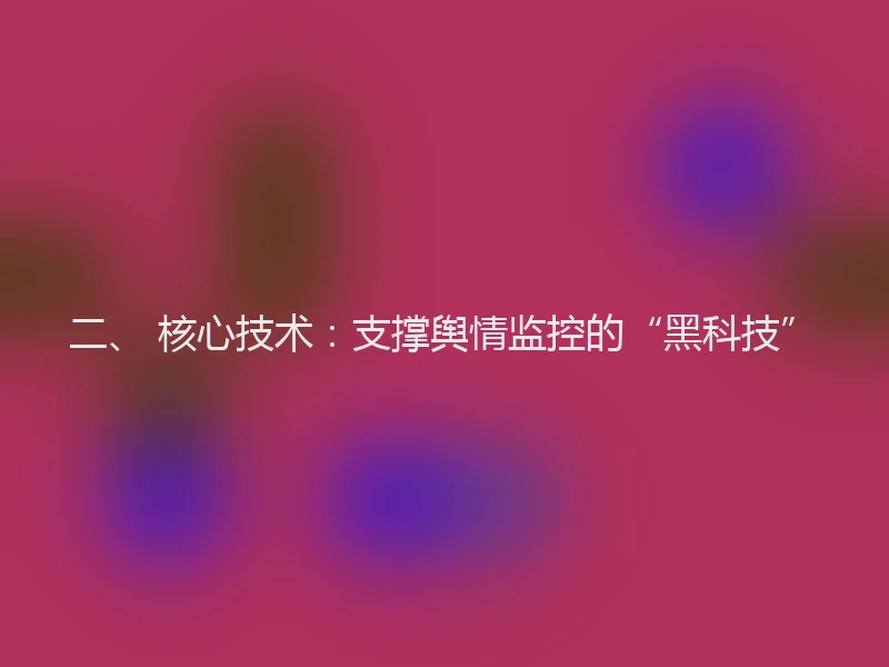 二、 核心技术：支撑舆情监控的“黑科技”