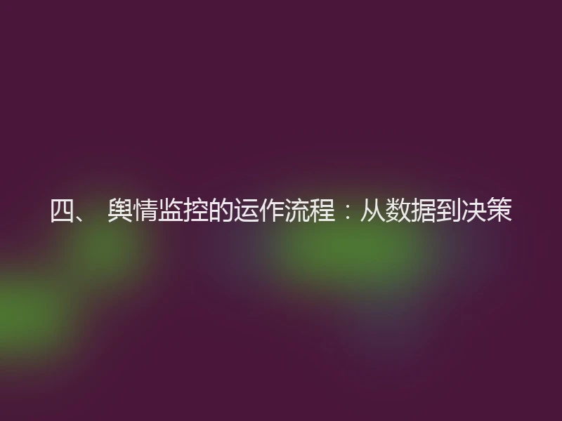 四、 舆情监控的运作流程:从数据到决策