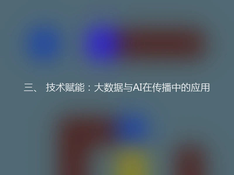 三、 技术赋能：大数据与AI在传播中的应用