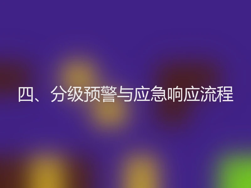 四、分级预警与应急响应流程