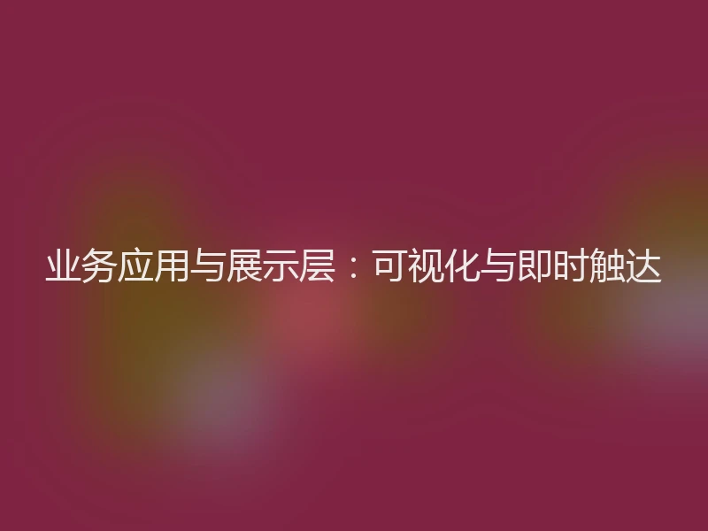 业务应用与展示层：可视化与即时触达