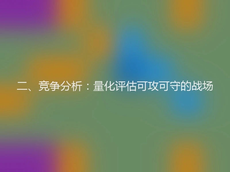 二、竞争分析：量化评估可攻可守的战场