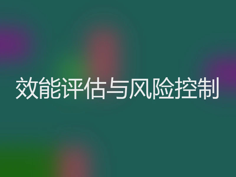 效能评估与风险控制