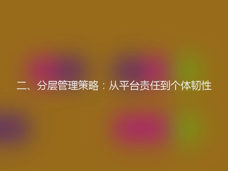 二、分层管理策略：从平台责任到个体韧性