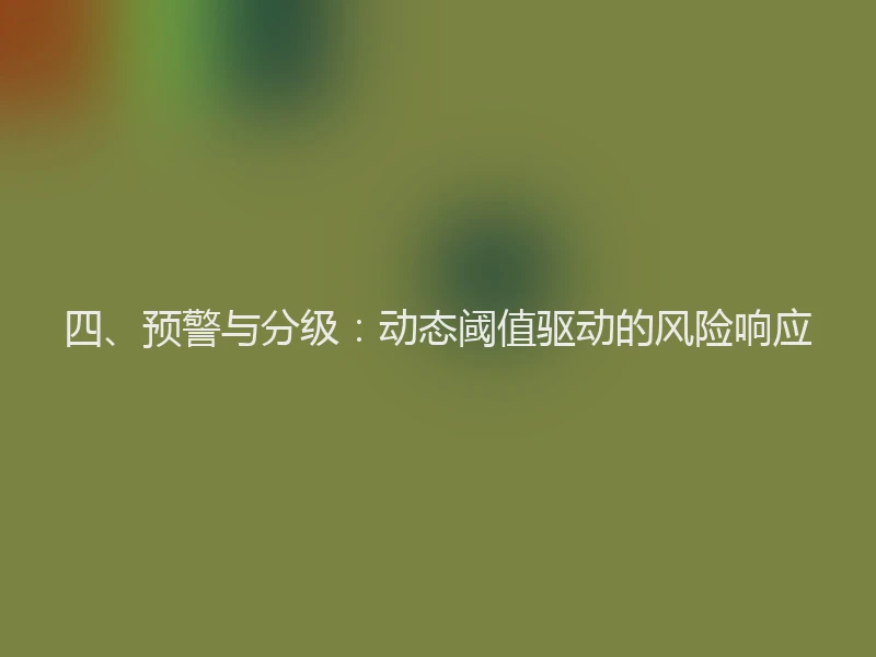 四、预警与分级:动态阈值驱动的风险响应