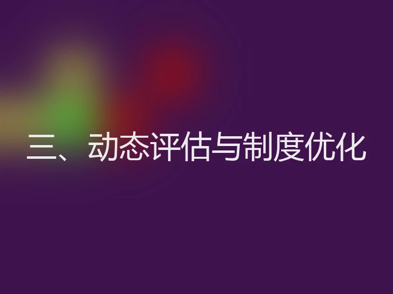 三、动态评估与制度优化