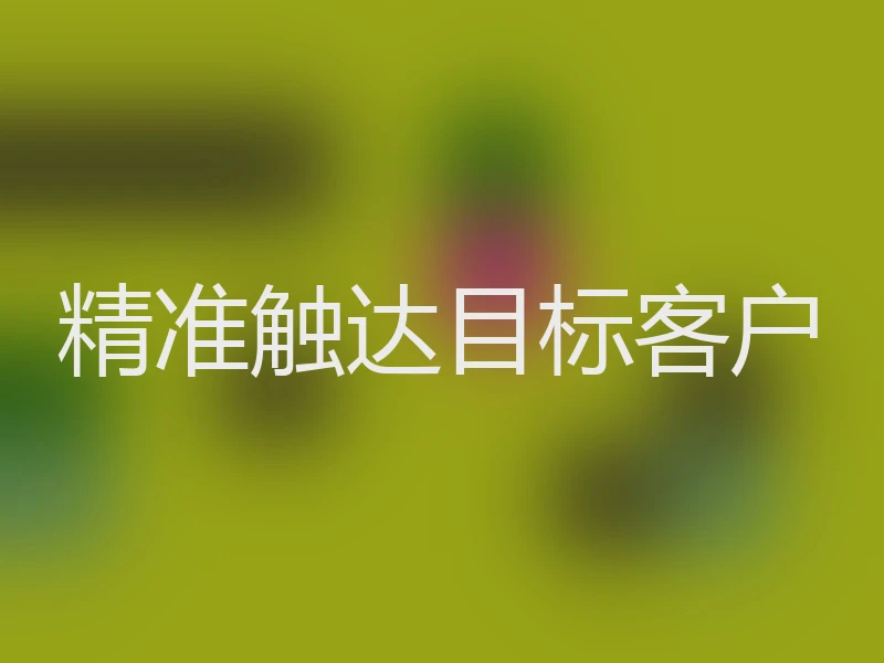 精准触达目标客户