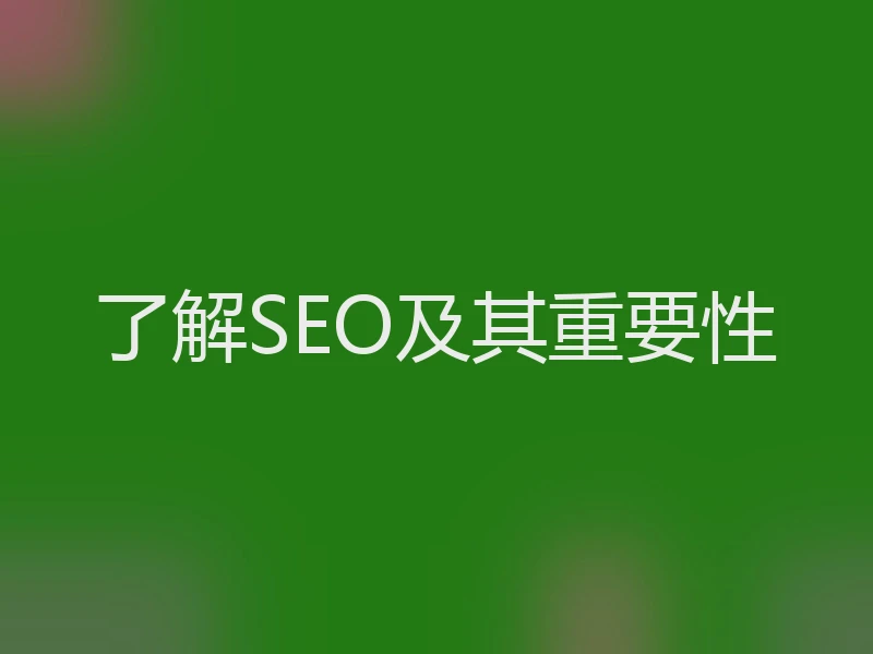 了解SEO及其重要性