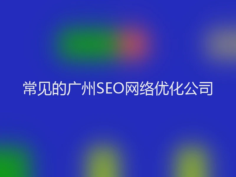 常见的广州SEO网络优化公司