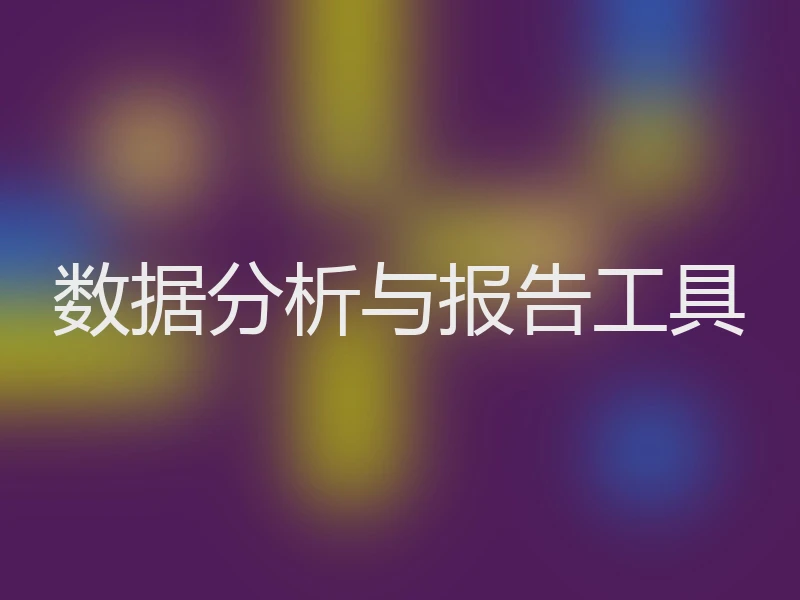 数据分析与报告工具