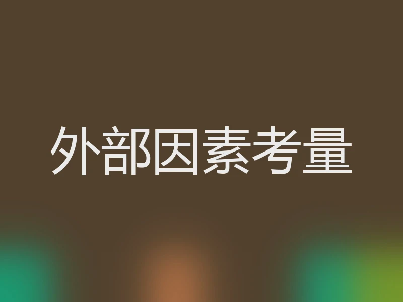 外部因素考量
