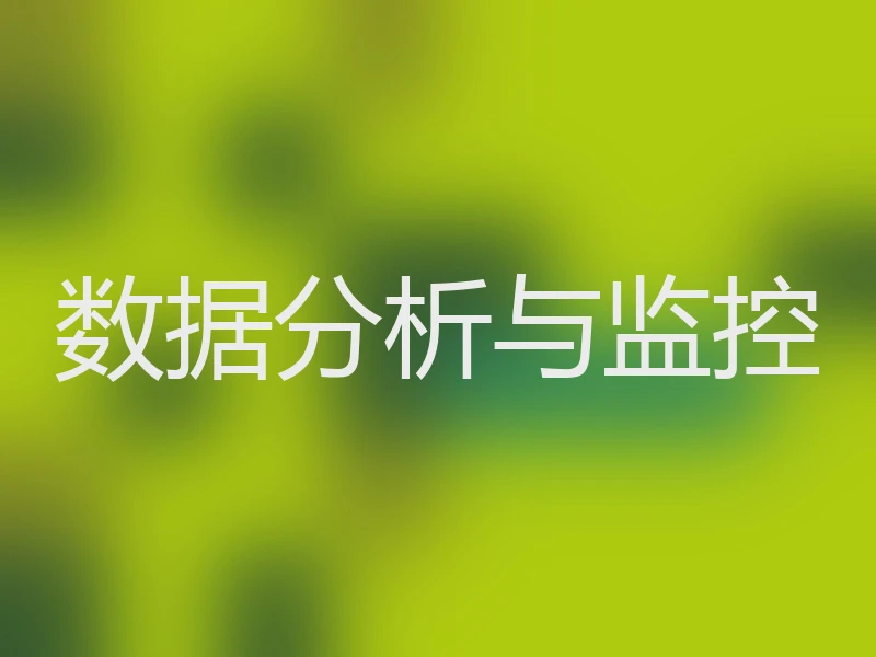 数据分析与监控