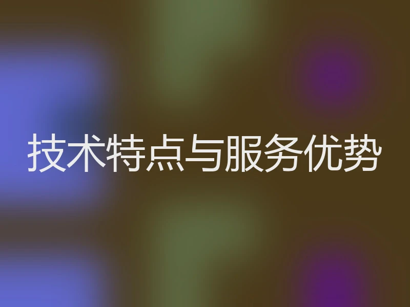 技术特点与服务优势