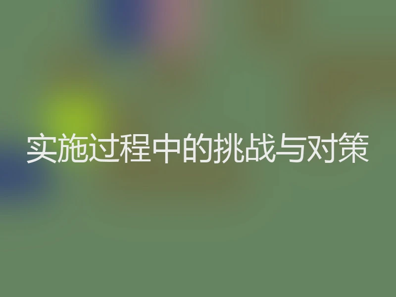 实施过程中的挑战与对策