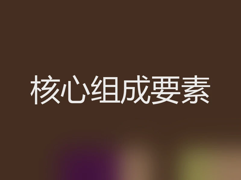 核心组成要素