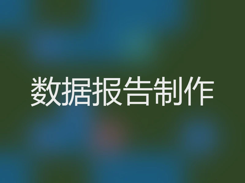 数据报告制作
