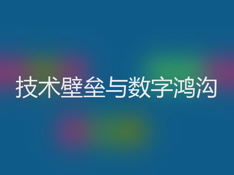 技术壁垒与数字鸿沟