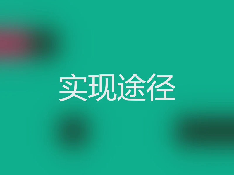 实现途径