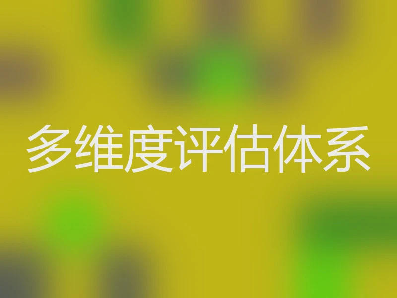 多维度评估体系