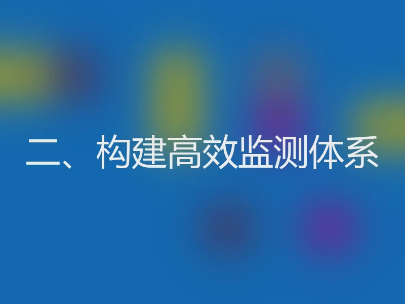 二、构建高效监测体系