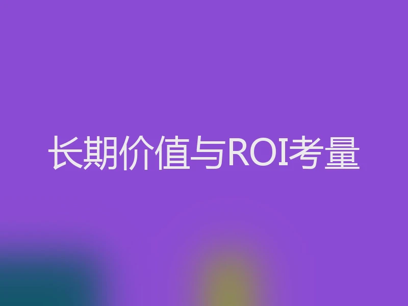 长期价值与ROI考量