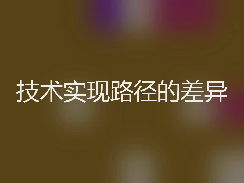 技术实现路径的差异