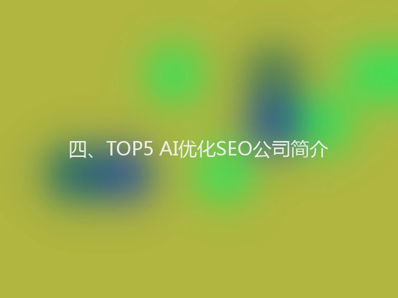 四、TOP5 AI优化SEO公司简介