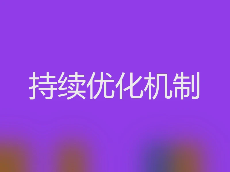 持续优化机制