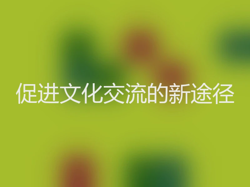促进文化交流的新途径