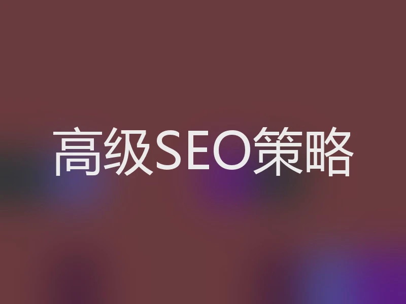 高级SEO策略