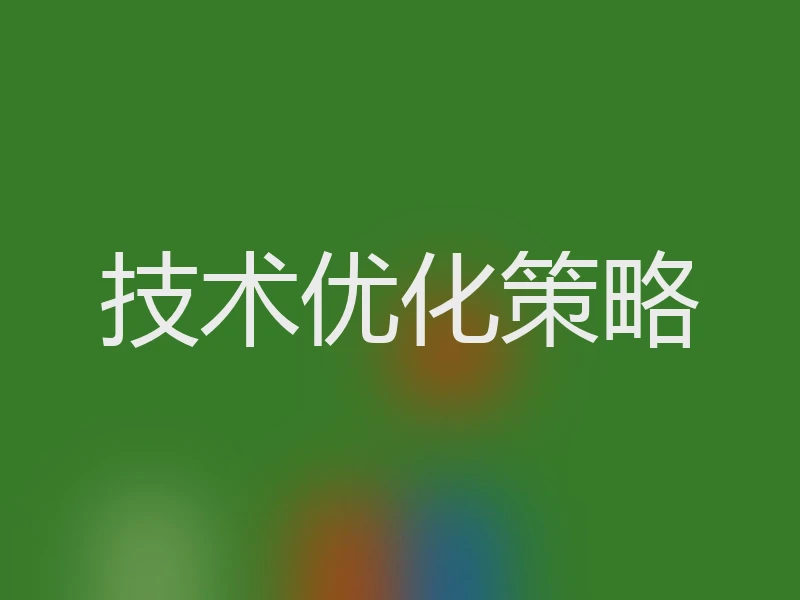 技术优化策略