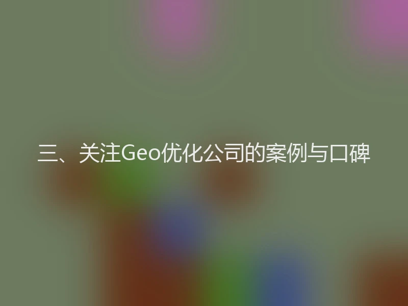 三、关注Geo优化公司的案例与口碑