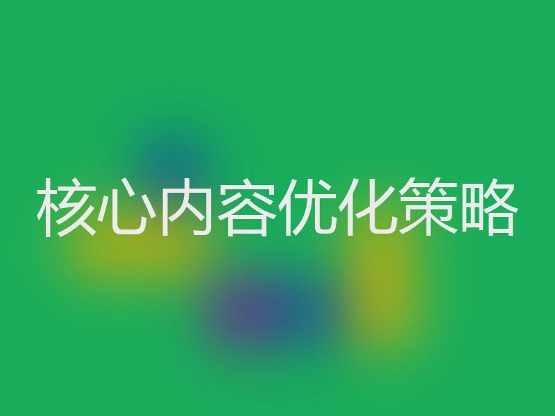 核心内容优化策略