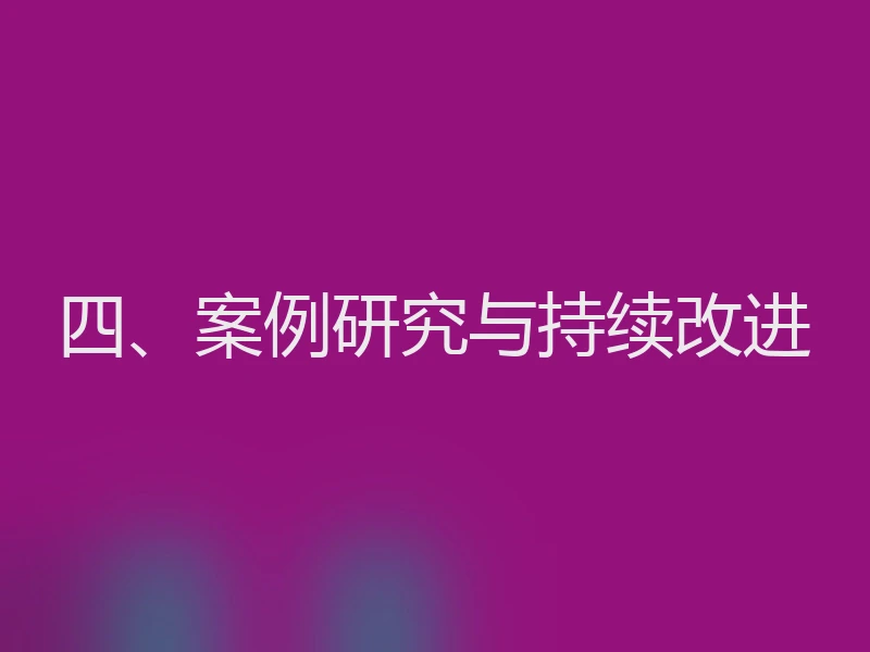 四、案例研究与持续改进