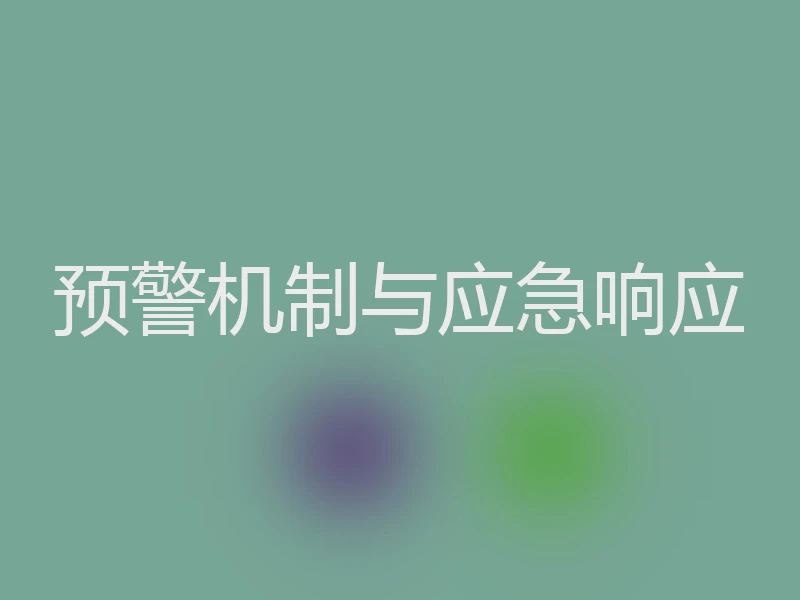 预警机制与应急响应