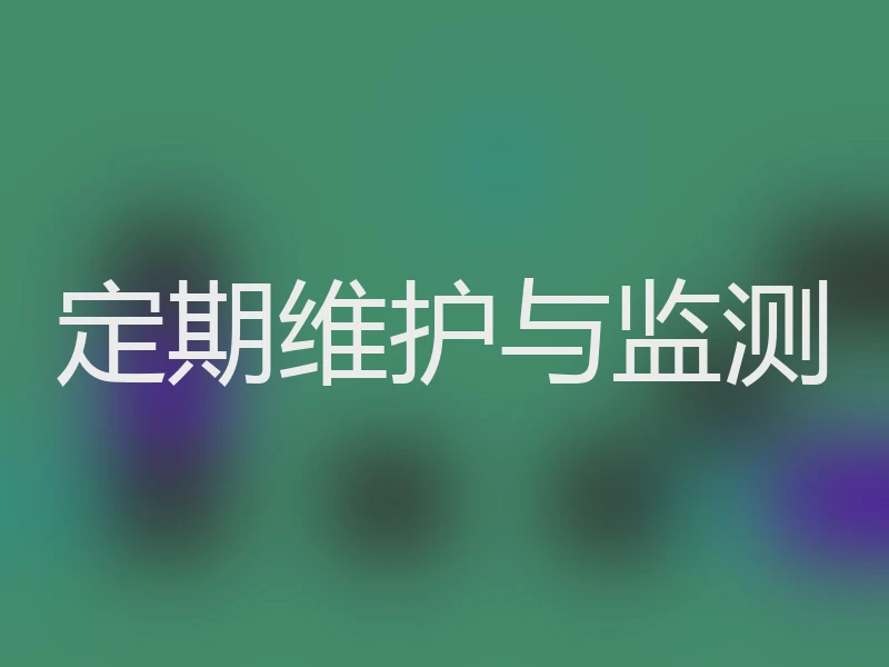 定期维护与监测