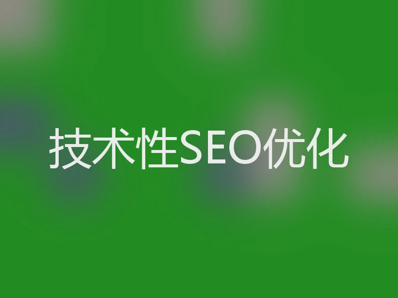 技术性SEO优化