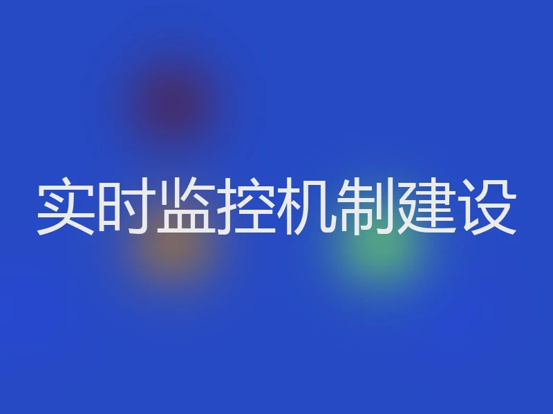 实时监控机制建设