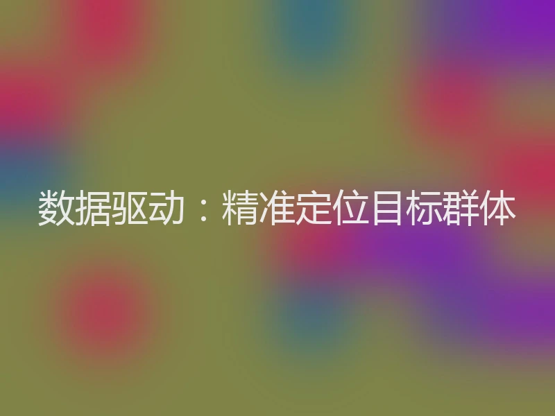 数据驱动：精准定位目标群体