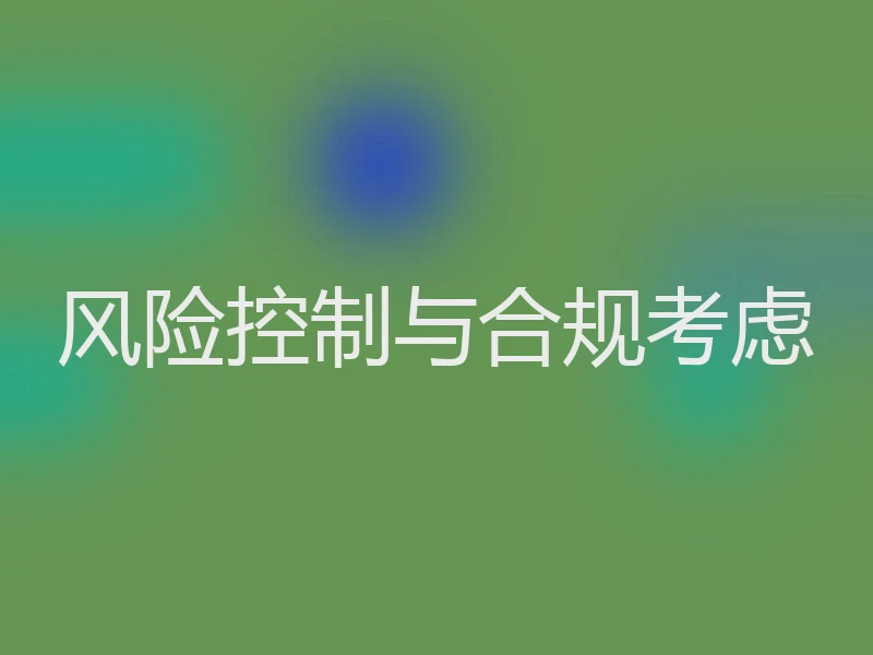 风险控制与合规考虑