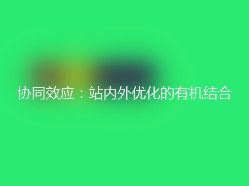 协同效应：站内外优化的有机结合