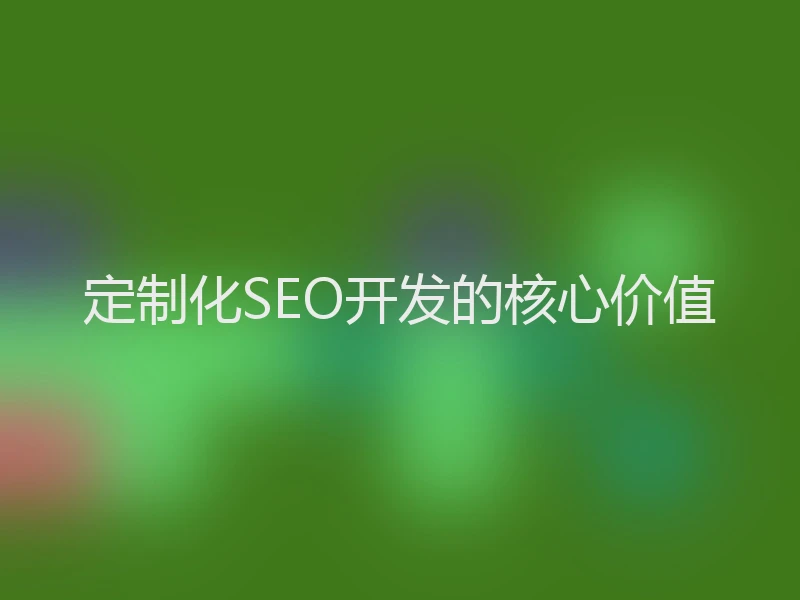 定制化SEO开发的核心价值