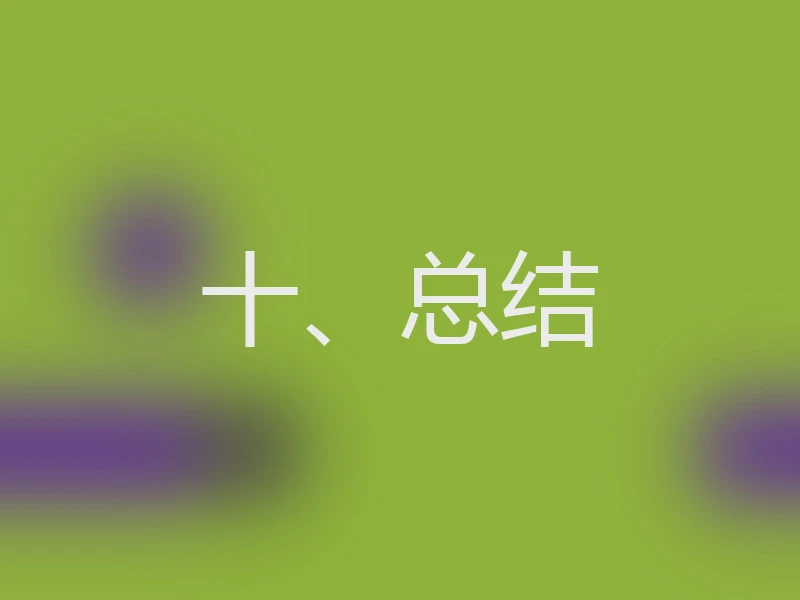 十、总结