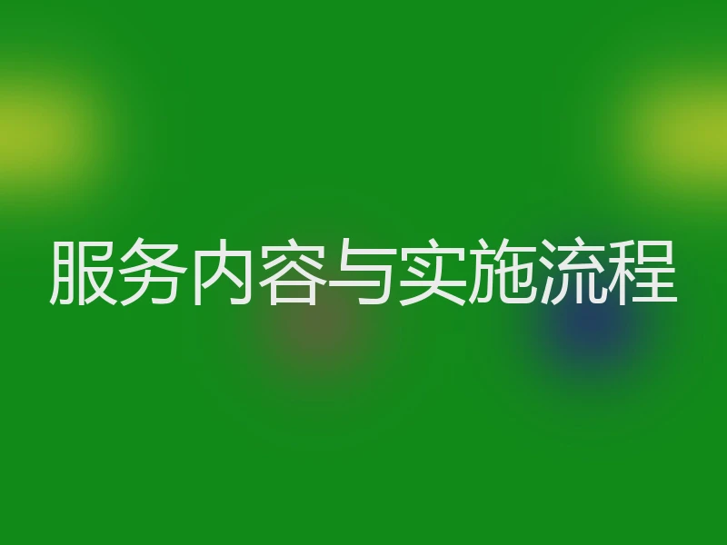 服务内容与实施流程