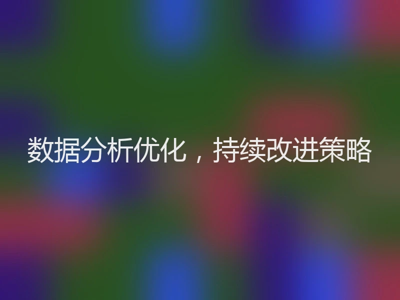 数据分析优化，持续改进策略