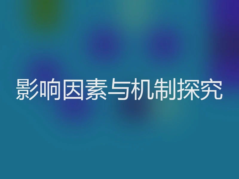 影响因素与机制探究
