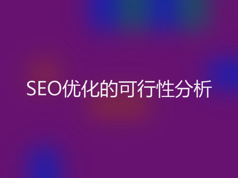 SEO优化的可行性分析